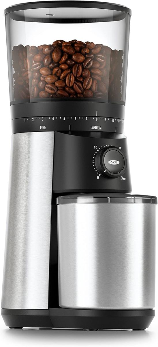 The actual OXO Brew conical burr grinder
